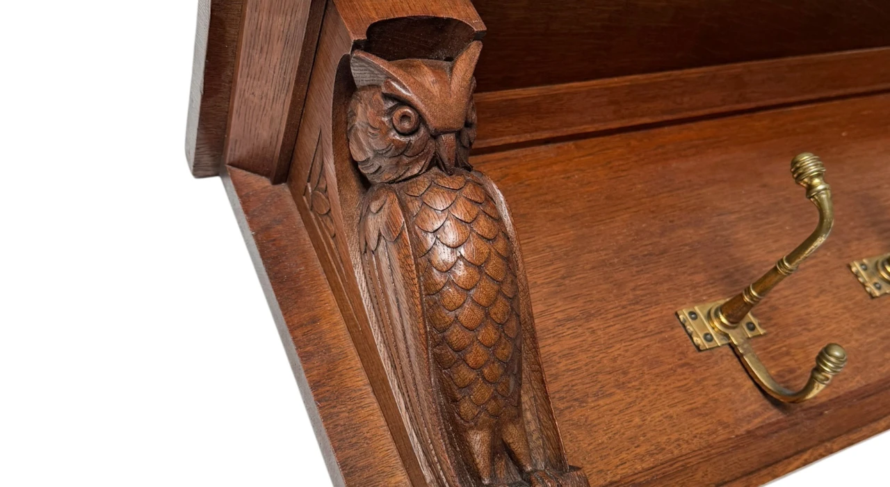 Arts & Crafts Wall Coat Rack by Kobus de Graaff, 1900s